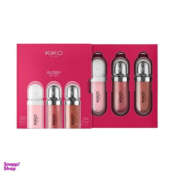 رژ لب مایع کیکو میلانو مدل Glossy Lip Set مجموعه 3 عددی