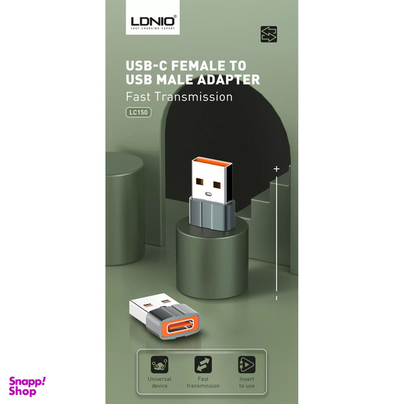 مبدل OTG USB-C به USB الدینیو مدل LC150 nack