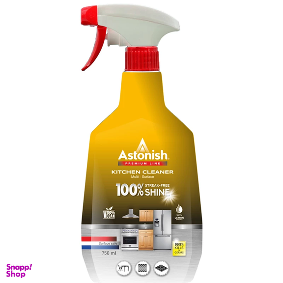 اسپری پاک کننده سطوح آشپزخانه استونیش مدل Multi-Surface سری Premium حجم 750 میلی لیتر