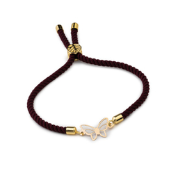 دستبند طلا 18 عیار زنانه داریم طرح پروانه کد M12