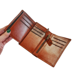 کیف پول نیم کتی چرم طبیعی کد 508