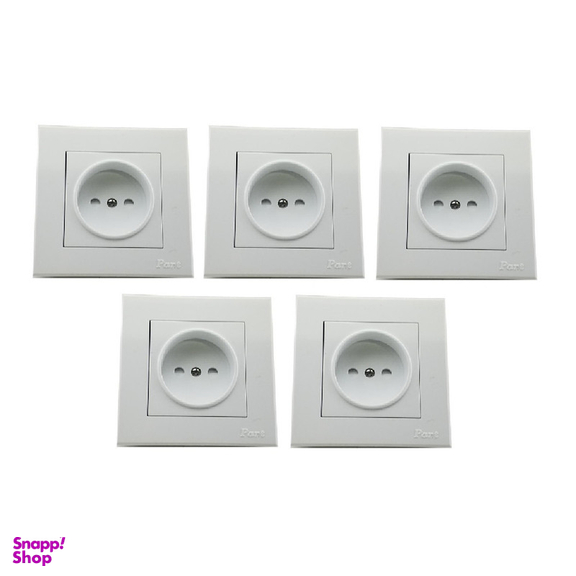 پریز توکاربدون ارت پارت الکتریک مدل تابش بسته 5 عددی