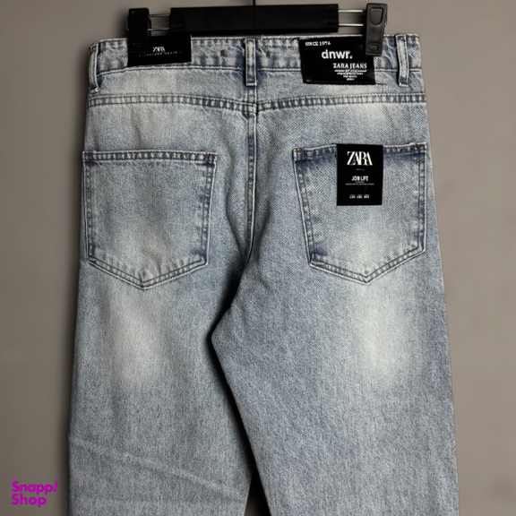 شلوار جین مردانه طرح Zara کد 1944 رنگ آبی یخی