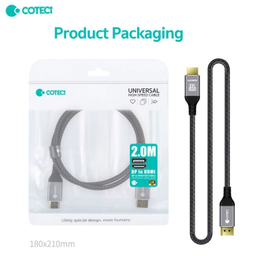 کابل Display Port به HDMI کوتتسی مدل 87406 طول 2 متر