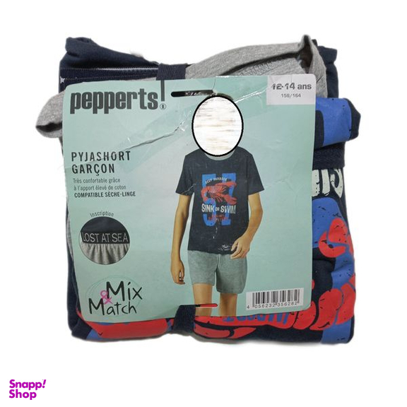 ست تیشرت و شلوارک پسرانه پیپرتس مدل 8029578