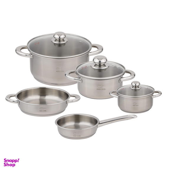 سرویس پخت و پز 8 پارچه پارس استیل مدل سه لایه کد 08