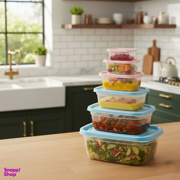 ظرف نگهدارنده نورینو مدل ونتو کد 001 مجموعه 6 عددی