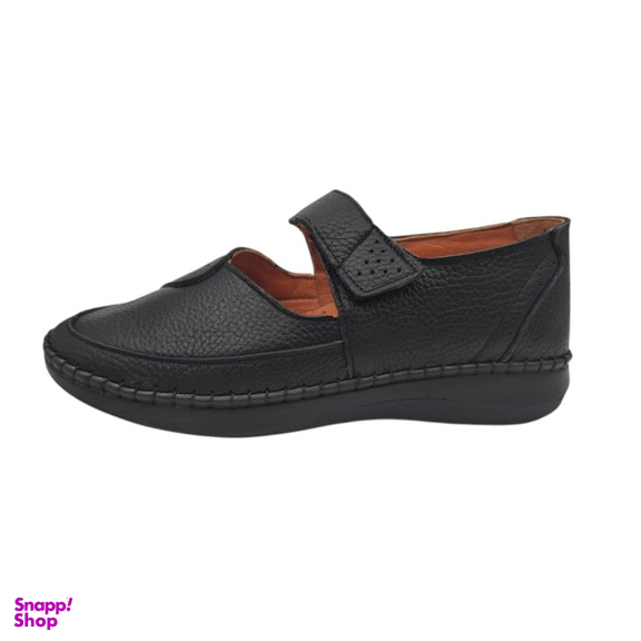 کفش طبی زنانه چرم ریباری مدل R71 رنگ مشکی