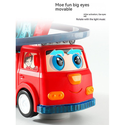 اسباب بازی ناب سل مدل ماشین آتشنشانی متحرک موزیکال به همراه سرسره اردک ها