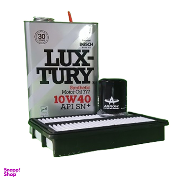 پک روغن موتور بوش مدل لاکچری 10W40 به همراه فیلتر روغن و هوا آروو مناسب جک جی 5