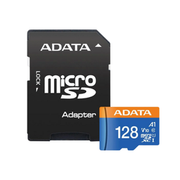 کارت حافظه MicroSDXC ای دیتا مدل V10 R100W25 100MB/S ADP ظرفیت 128 گیگابایت