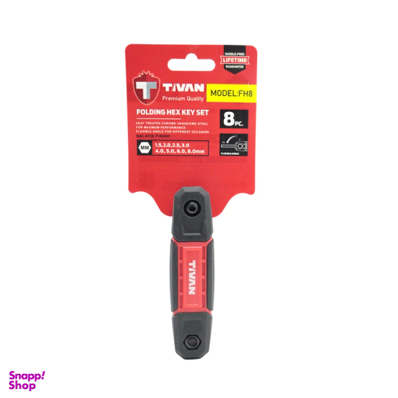 آچار آلن شش گوش تیوان مدل Yp-Fh8-8 Pc مجموعه 8 عددی