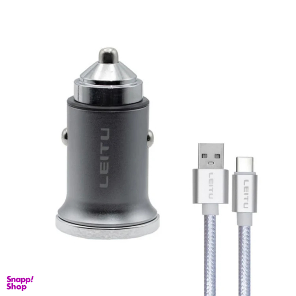 شارژر فندکی 38 وات لیتو مدل LC-C19 به همراه کابل تبدیل USB-C