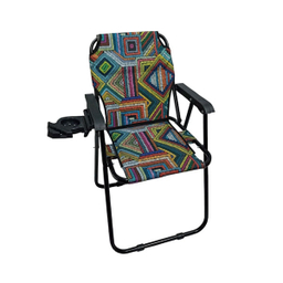 میز و صندلی تاشو سفری مدل استراکچر سرخ پوستی بسته 3 عددی