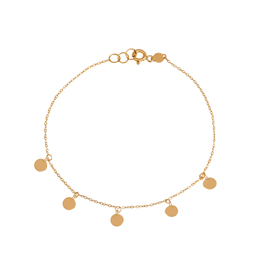 دستبند طلا 18 عیار زنانه میلی گالری طرح دایره کد MT2134