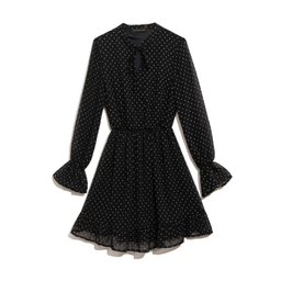 پیراهن زنانه برنس مدل پرنسا رنگ مشکی سفید