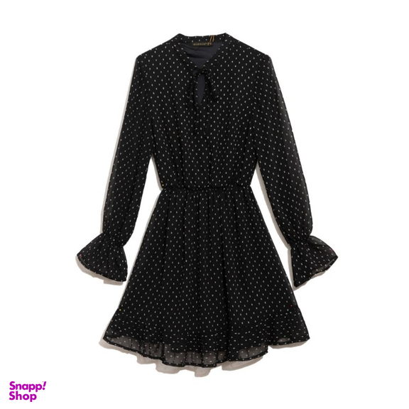 پیراهن زنانه برنس مدل پرنسا رنگ مشکی سفید