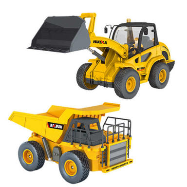 ماشین بازی کنترلی هوینا مدل بولدوزر و کامیون مجموعه 2 عددی
