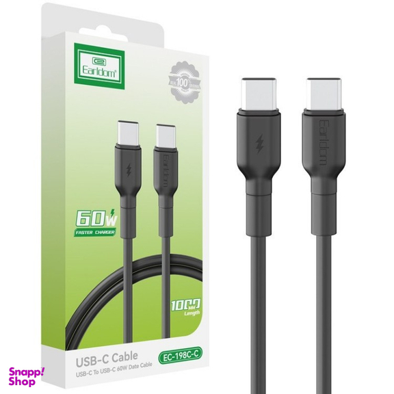 کابل شارژر Type-C به Type-C ارلدام مدل EC198C طول 1 متر