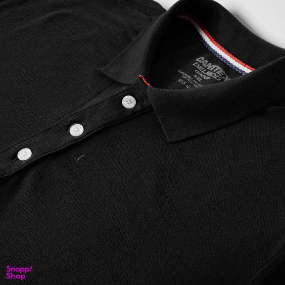 پولوشرت آستین کوتاه مردانه کانتکس مدل 249011002 جودون پنبه رنگ مشکی