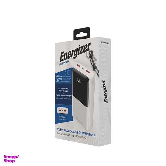 پاوربانک انرجایزر کد UE20069PQ ظرفیت 20000 میلی آمپر ساعت