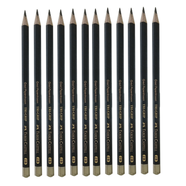 مداد مشکی فابر کاستل مدل TRI-GRIP بسته 12 عددی