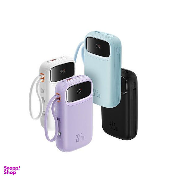 پاوربانک بیسوس مدل 22.5W QPow2 Dual Cable ظرفیت 10000 میلی آمپر ساعت