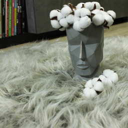 فرش ماشینی شاران هوم طرح خز پرز بلند فانتزی مدل اسفنج دار