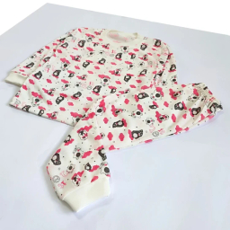 ست تیشرت آستین بلند و شلوار نوزادی مدل پنگوئن کد 4146 رنگ سفید