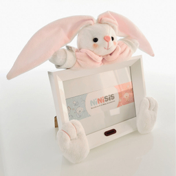 قاب عکس کودک نی نی سیس مدل خرگوش رابیت کد 13x18 PNK