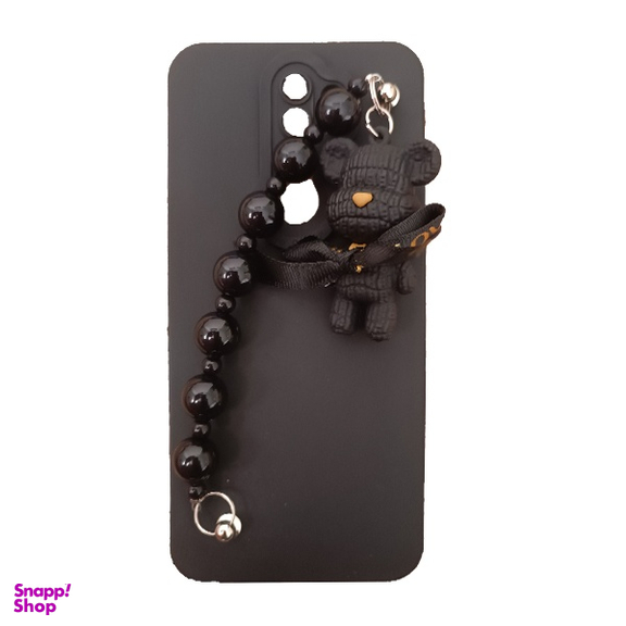 قاب گوشی موبایل مدل خرسی کد 111 مناسب شیائومی Note 8 Pro به همراه بند آویز مرواریدی
