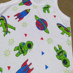 تاپ پسرانه مدل فضانورد رنگ سفید