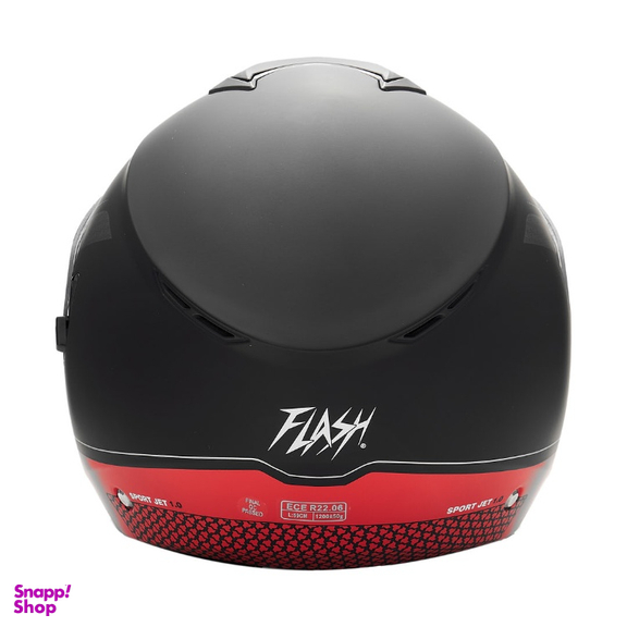 کلاه کاسکت بدون فک فلش مدل 852 matt red-black