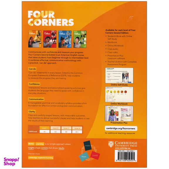 کتاب four corners 1 2nd اثر Jack C. Richards and David Bohlke انتشارات کمبریج
