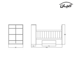 تخت خواب کودک اعیان کد FH340