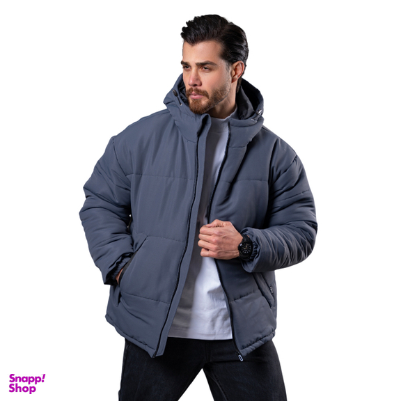 کاپشن مردانه مدل باکسی کد 2 رنگ طوسی