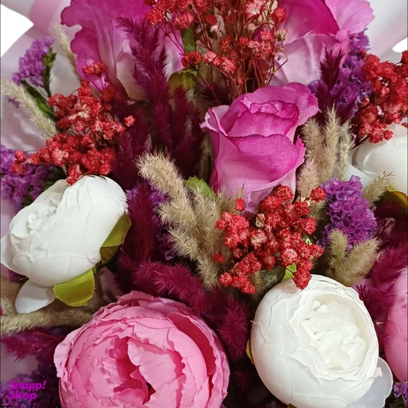 باکس گل مصنوعی کد 68 رنگ صورتی