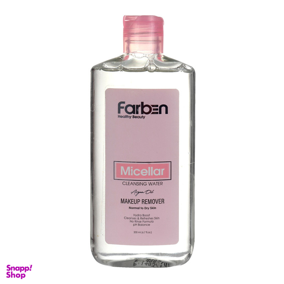 میسلار واتر فاربن مدل آبرسان و روغن آرگان مناسب پوست های معمولی و خشک و حساس حجم 200 میلی لیتر