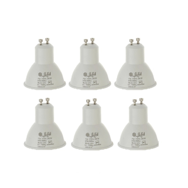 لامپ ال ای دی 7 وات افراتاب مدل هالوژنی پایه GU10 مجموعه 6 عددی