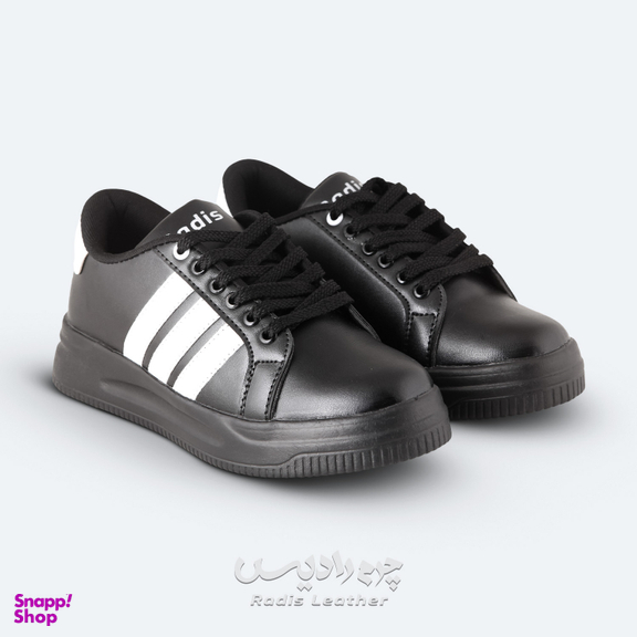 کفش روزمره زنانه چرم رادیس مدل ناروین کد 662-M.BS رنگ مشکی