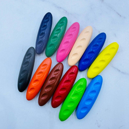 مداد شمعی 12 رنگ مدل بادامی