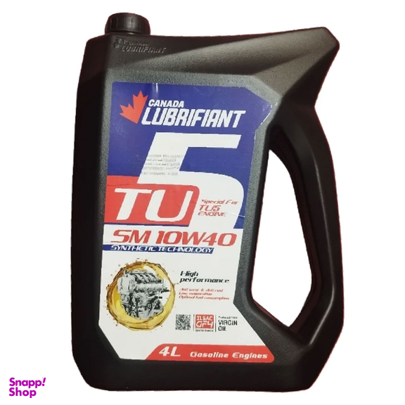 روغن موتور کانادا لوبریفنت مدل 10W40 SM TU5 حجم 4 لیتر