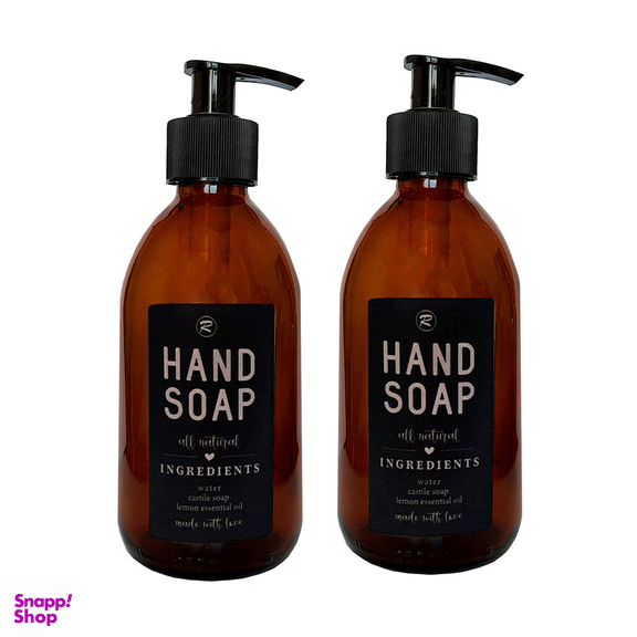 مخزن مایع دستشویی مدل DOUBLE HAND SOAP مجموعه دو عددی