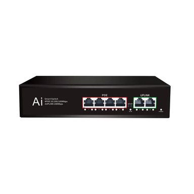 سوییچ 4 پورت 2 آپ لینک مدل Ai-POE100