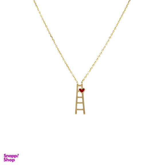 گردنبند طلا 18 عیار زنانه گلد گالری لیبرا طرح حلقه ای فلامینگو مدل نردبان