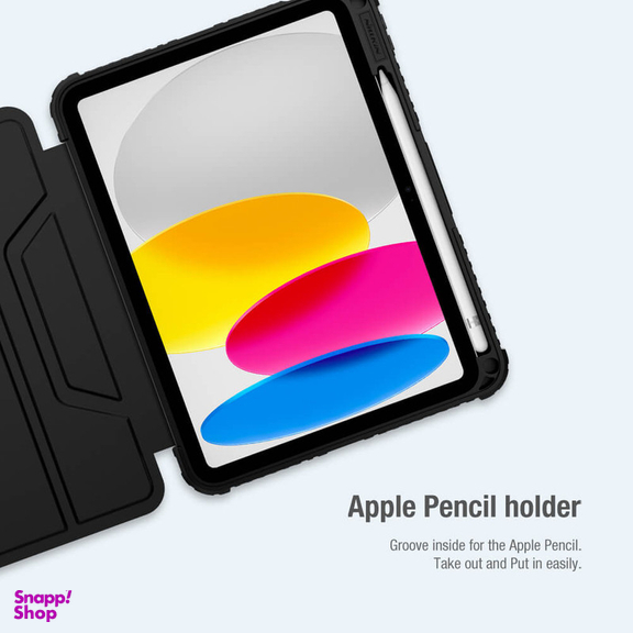 کیف کلاسوری نیلکین مدل Camshield Bumper Leather مناسب برای تبلت اپل iPad 10 / iPad 10.9 (2022)