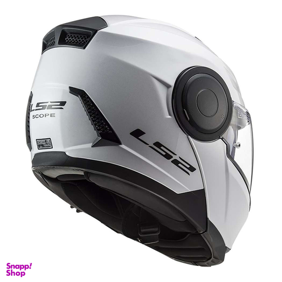کلاه کاسکت فک متحرک ال اس تو مدل +FF902 Scope White به همراه کاور