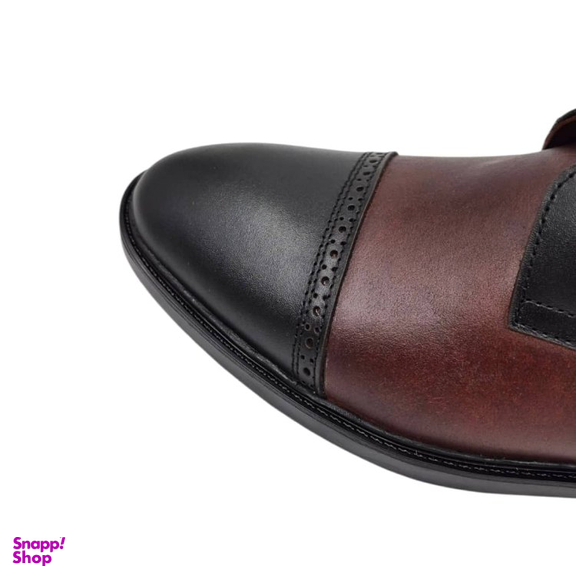 نیم بوت مردانه چرم ریباری مدل Z20 رنگ مشکی قهوه ای