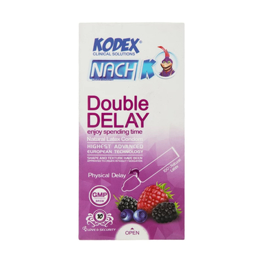 کاندوم تاخیری ناچ کدکس مدل Double Delay بسته 10 عددی