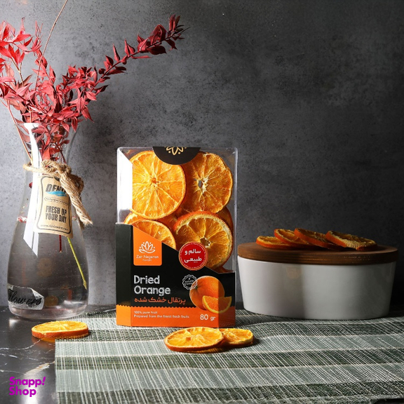 میوه‌ خشک زرنگاران طعم پرتقال و توت فرنگی و کیوی و آلو وزن 430 گرم بسته 4 عددی